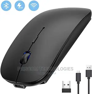 2.4GHZ Bluetooth Rechargeable Wireless Mouse With Receiver
