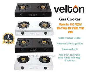 Velton Stainless Steel 2 Burner Gas Stove