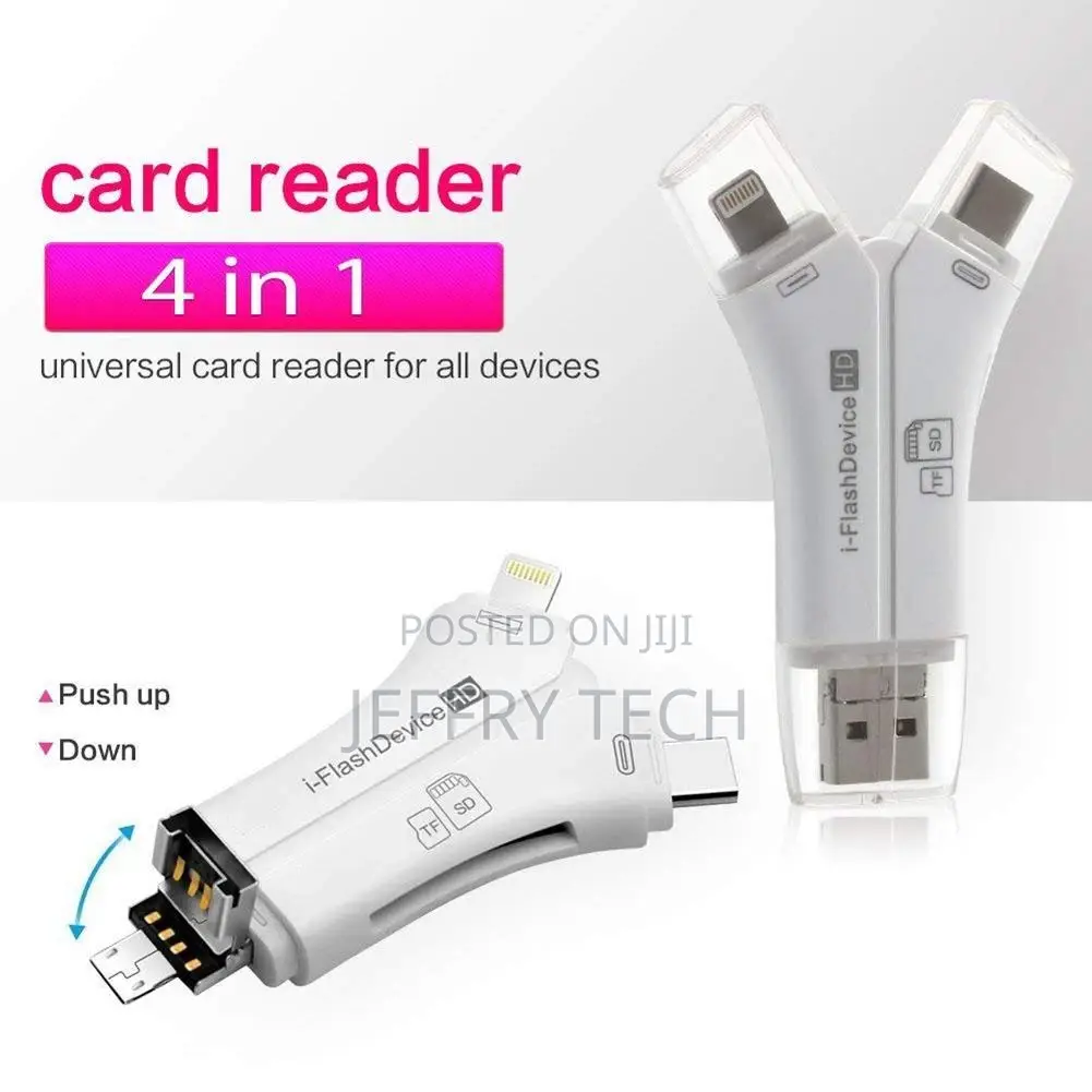 4 in 1 Micro Usb/Usb Type-C/Usb SD Card Reader for iPhone IP