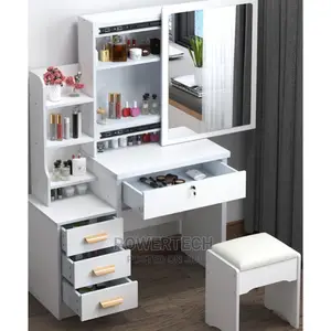 Dressing Table With Sliding Mirror: