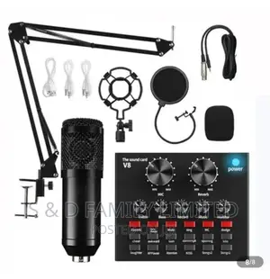 BM 800 Microphone With V8 Soundcard Studio Recording