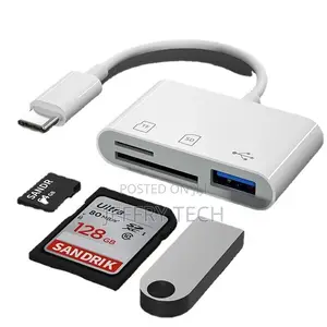 Type-C Adapter TF CF SD Memory Card Reader OTG Writer Compac