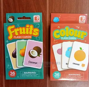 2pcs Cognitive Cards for Kids Aged 3 Above
