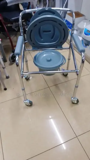 Foldable Portable Toilet Commode With Wheels