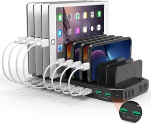 10 Port USB Charging Station With Adjustable Storage, 12va