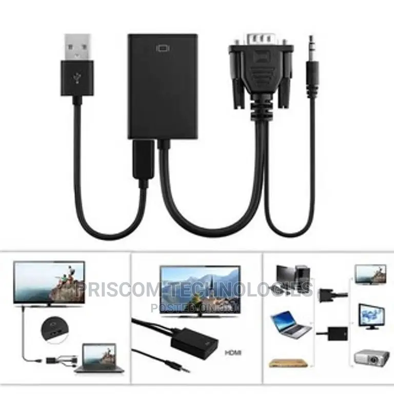 Vga to Hdmi Adapter Converter Cable