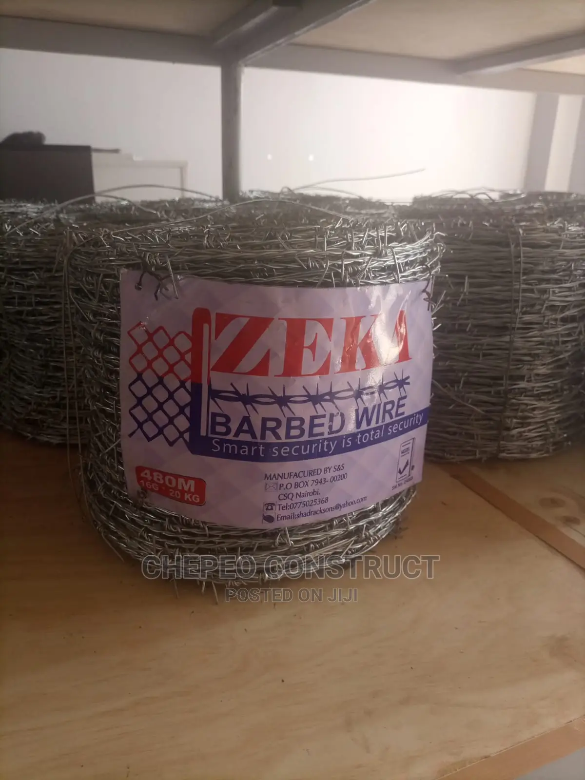 Zeka Barbed Wire Roll - 480m Stainless Steel