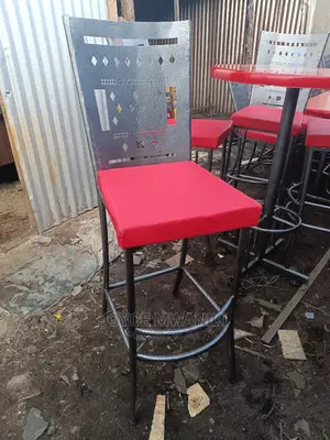 Red High Chair With Powder Coating.