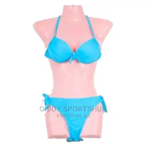2pc Bikini Black/White/Blue/Yellow Pink, Size L