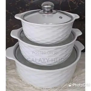 Ceramic Serving Bowls 3 PCS Per Set Capacity ~1,2,3 Litres