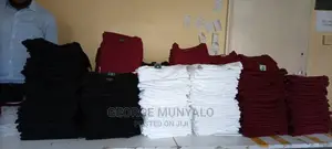 White and Maroon Plain T-Shirts
