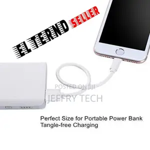 Power Bank Cable for Charging Data Transfer Short for iPhone
