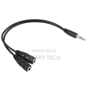 23 Cm 3.5 Mm Dual Connector Plug Male - Female Adapter Jack