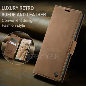 Caseme Samsung Galaxy S23 Ultra Wallet Retro Leather Case Br