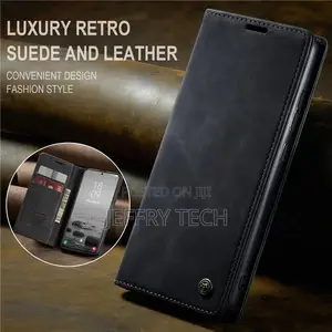Caseme Samsung Galaxy S23 Plus Wallet Retro Leather Case Bla