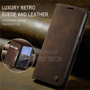 Samsung Galaxy S23 Wallet Retro Leather Case Coffee