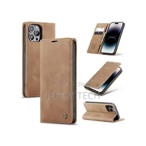 Leather Magnetic Card Wallet Case Cover for iPhone 14 Pro