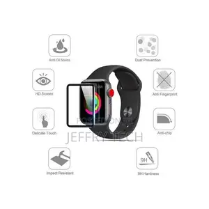Tempered Glass Screen Protector Case for Apple Watch 44mm