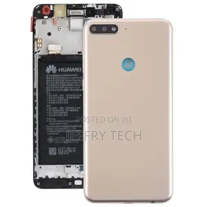 Back Cover With Side Keys for Huawei Y7 (2018)(Gold)