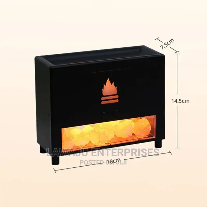 Flame Aromatherapy Salt Stone Air Humidifier Diffuser