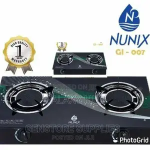 Nunix2 Burner Glass Top and Infrared Gas Stove