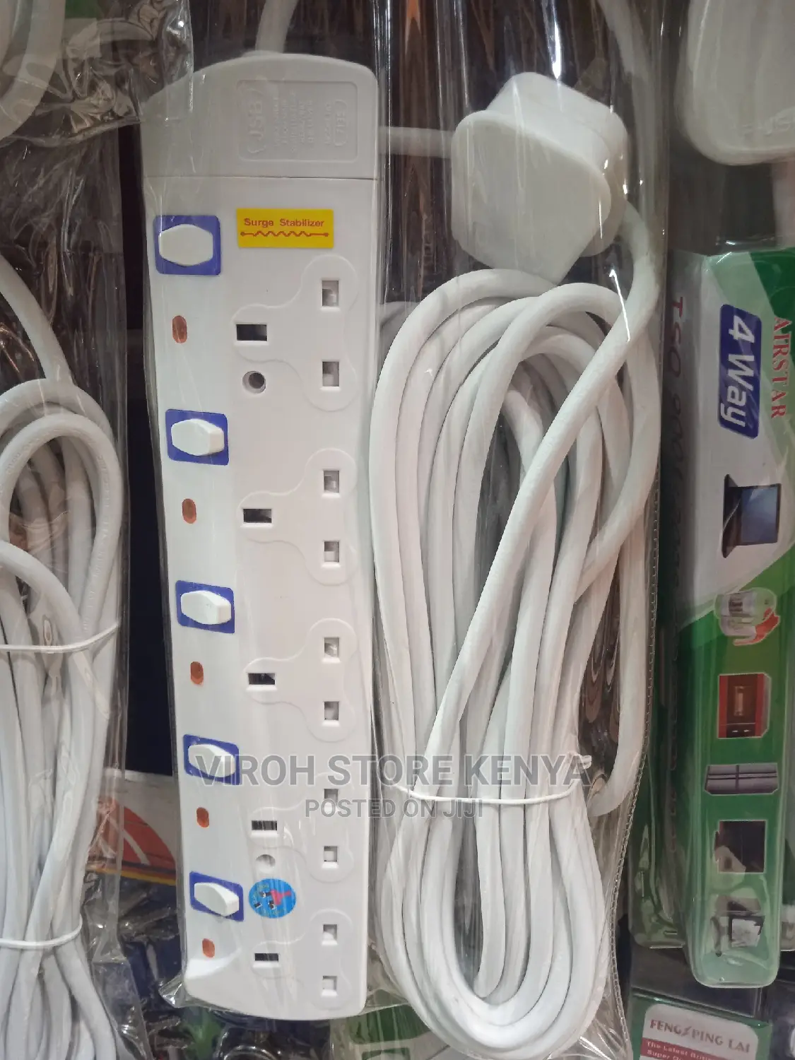 JSB 5 Ports 10 Meters Socket Extension Cable