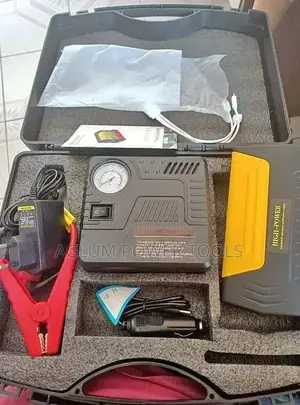 Car Jump Starter Kit With Inflator and Battery.