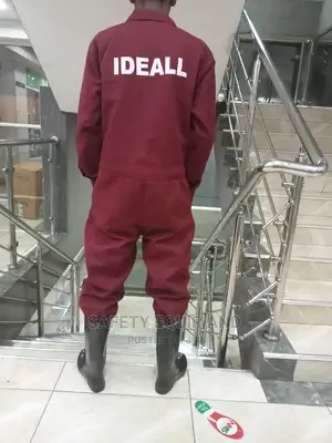 Maroon Plain Overalls