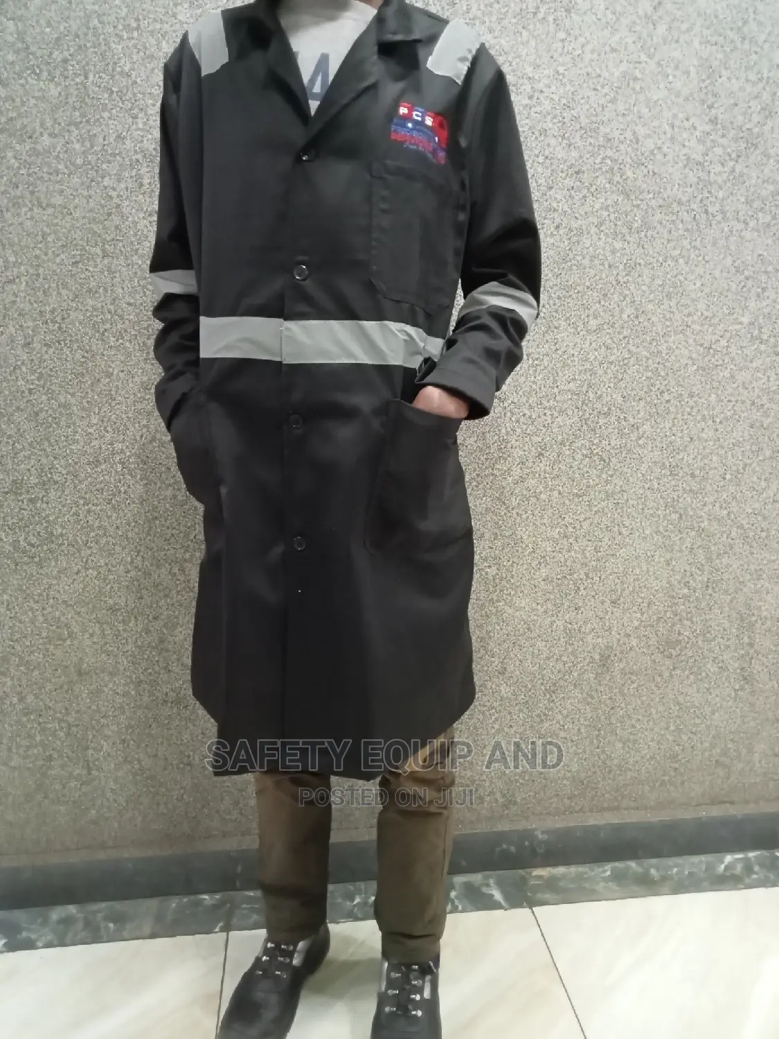 Black Reflective Twill Dustcoats