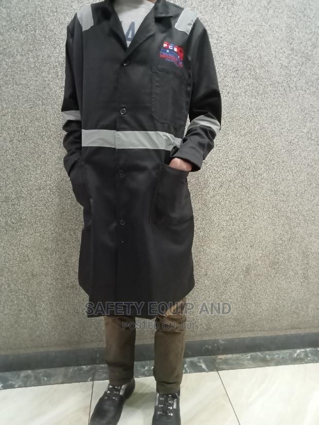 Black Reflective Twill Dustcoats - thumbnail 2