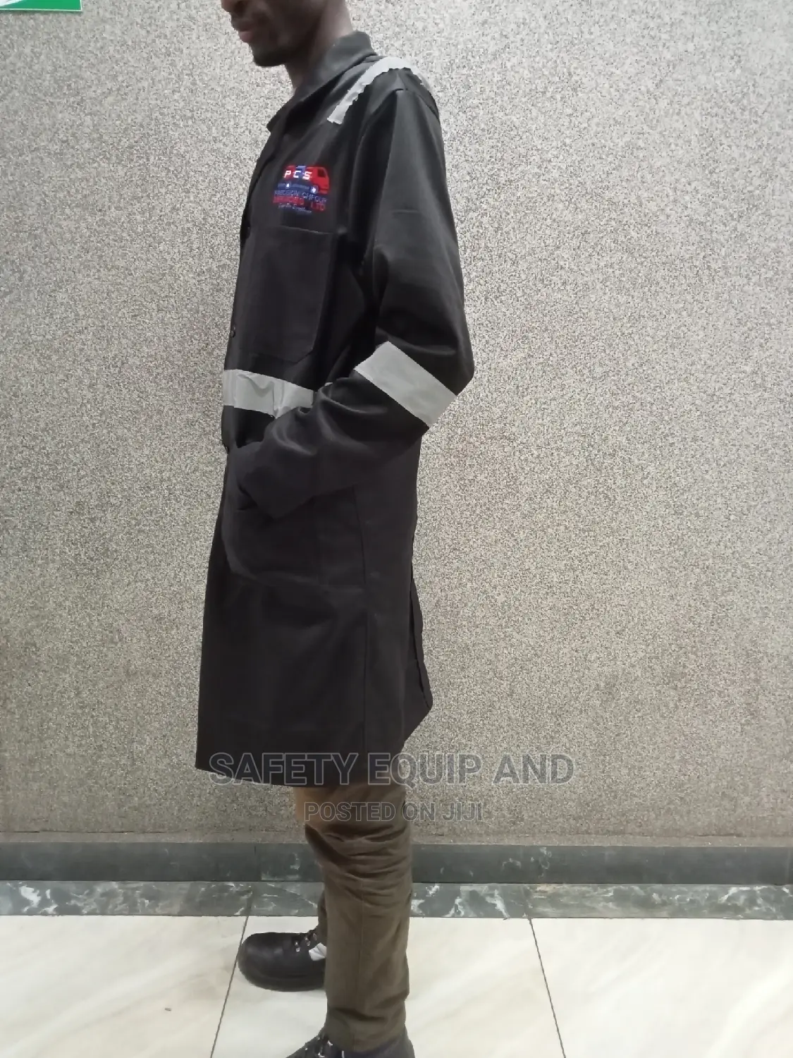 Black Reflective Twill Dustcoats