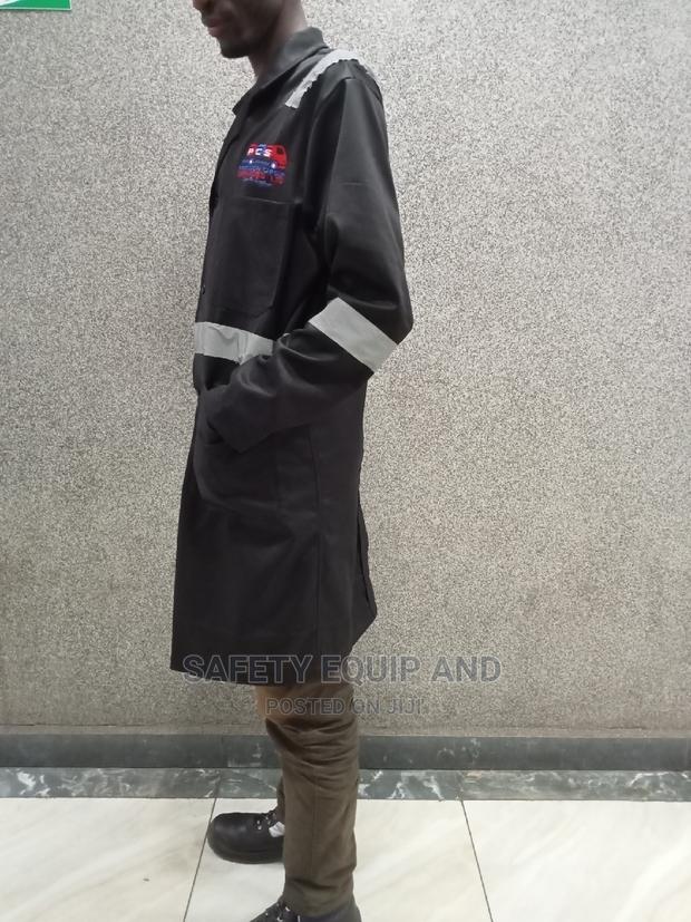 Black Reflective Twill Dustcoats - main view