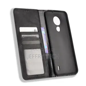 Nokia C21 Case Premium Leather Wallet Leather Flip Case For