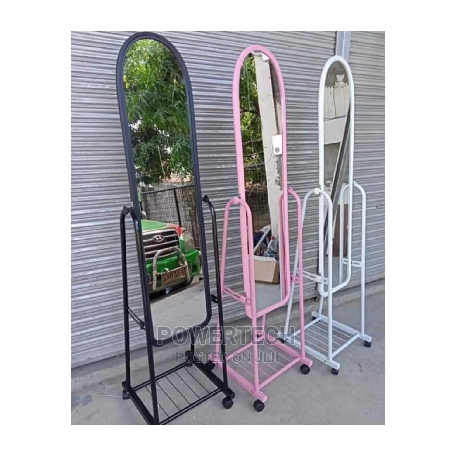 Dressing Mirror With Wheels /-*