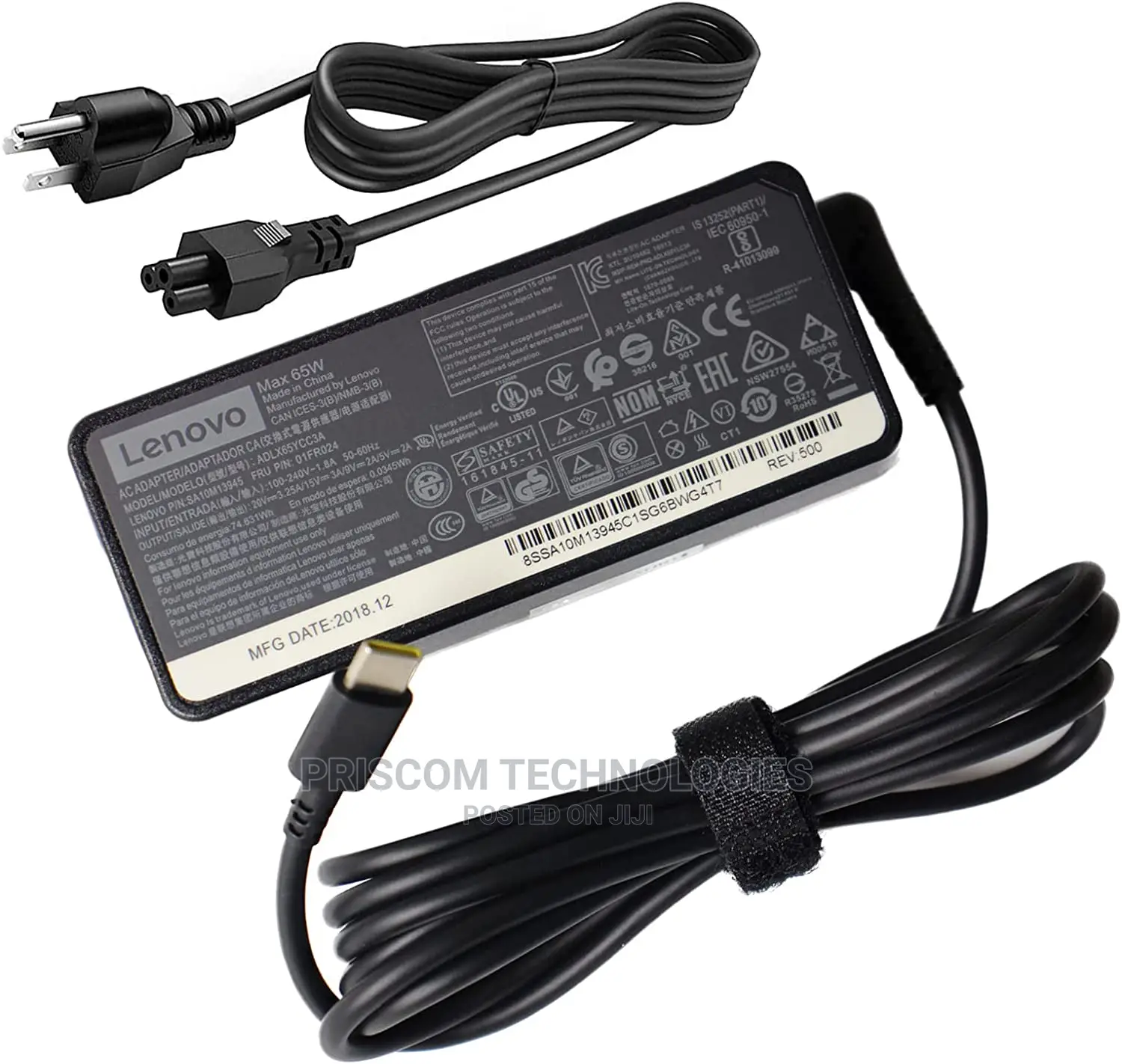 Lenovo E480, E490, E14, E580, E590 Charger Adapter Type C