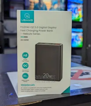 USAMS 10000mah 20W Power Bank