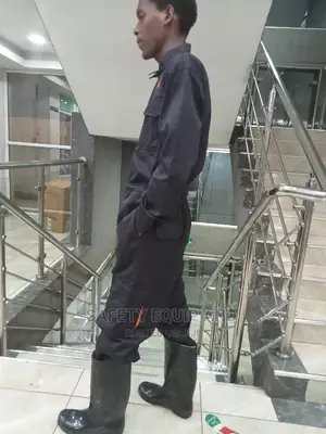 Navy Blue Cargo Overalls/ Twill Material