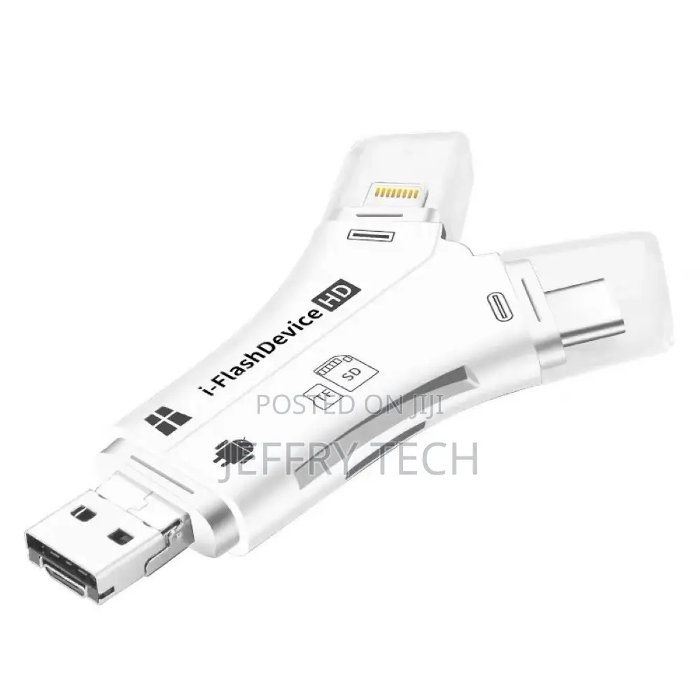 4 in 1 I Flash Drive USB Micro SD TF Card Reader Adapter Dat