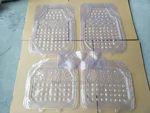 Heavy PVC 5pc Decorated Clear Mats