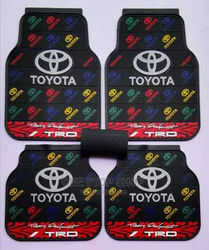 5pcs Multicolored Toyota Branded 5pc Rubber Mat
