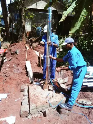 Borehole Pump Installation, Pump Lowering