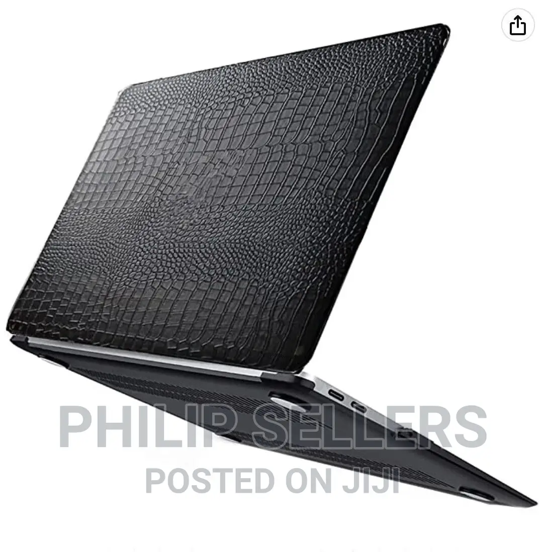 Black Faux Crocodile Leather Laptop Hard Shell Case 13 Macbo