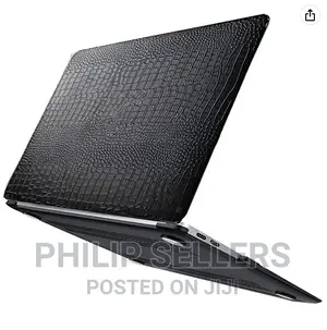 Black Faux Crocodile Leather Laptop Hard Shell Case 13 Macbo
