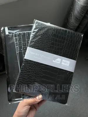 Black Faux Crocodile Leather Laptop Hard Shell Case 13 Macbo