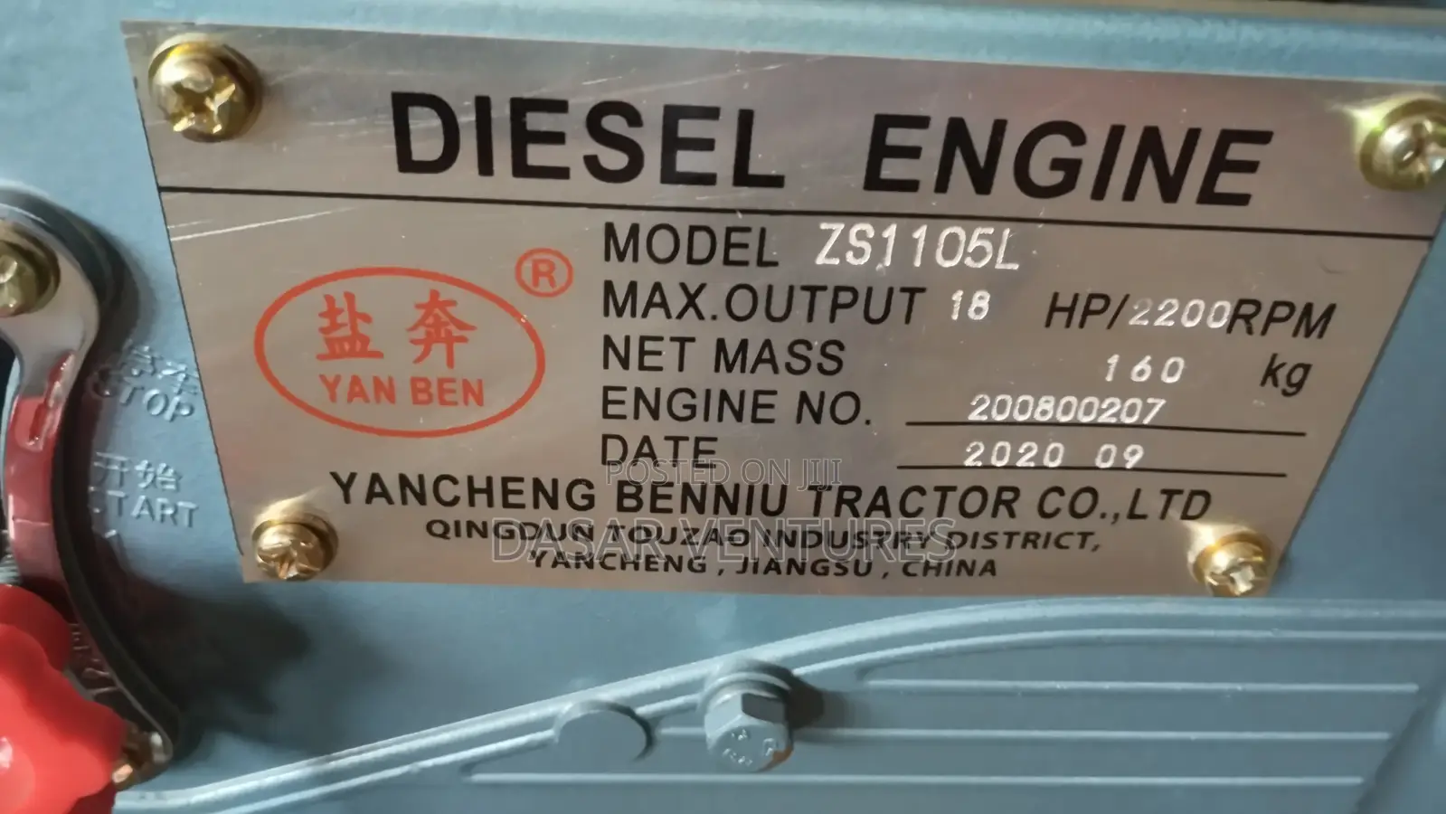Walking Tractor 18hp Diesel