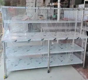 Stainless Steel Working Table Top(With Over Shelves).