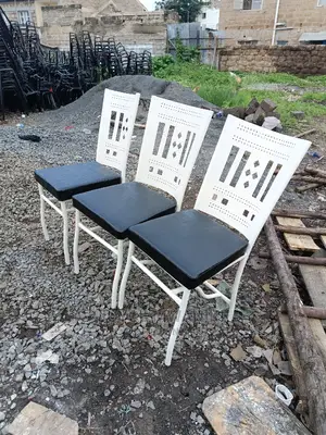 Restaurant Chairs With White Powder Coating.