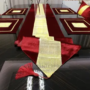 13pc Elegant Silky Table Runner Plus Placement Mats