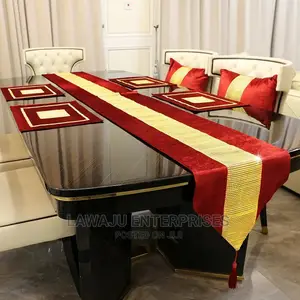 13pc Elegant Silky Table Runner Plus Placement Mats