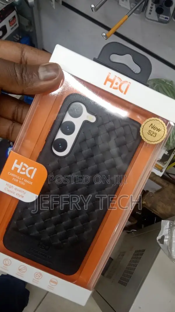 Pebbled Weave Leather Case for Samsung Galaxy S23 Case